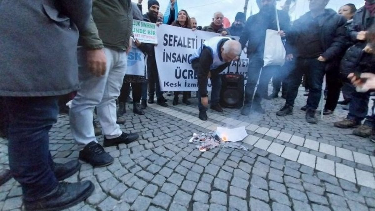 KESK’ten sefalet ücreti protestosu