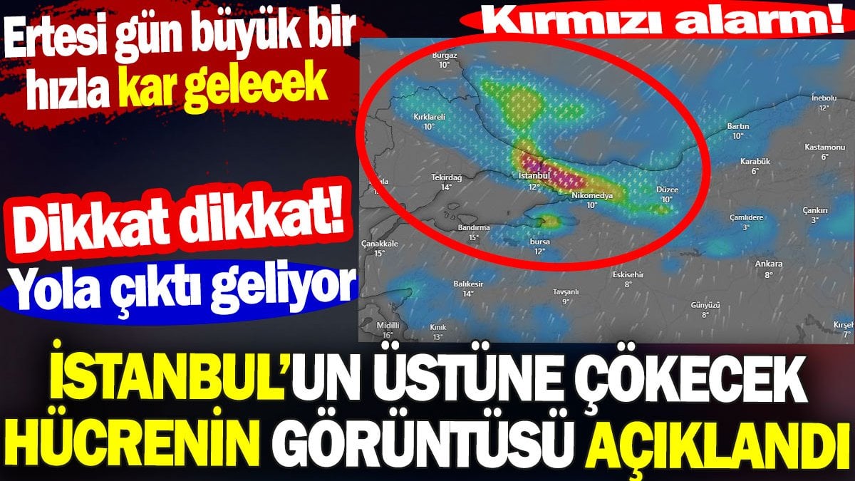 Dikkat dikkat! Yola çıktı geliyor. İstanbul'un üstüne çökecek hücrenin görüntüsü açıklandı