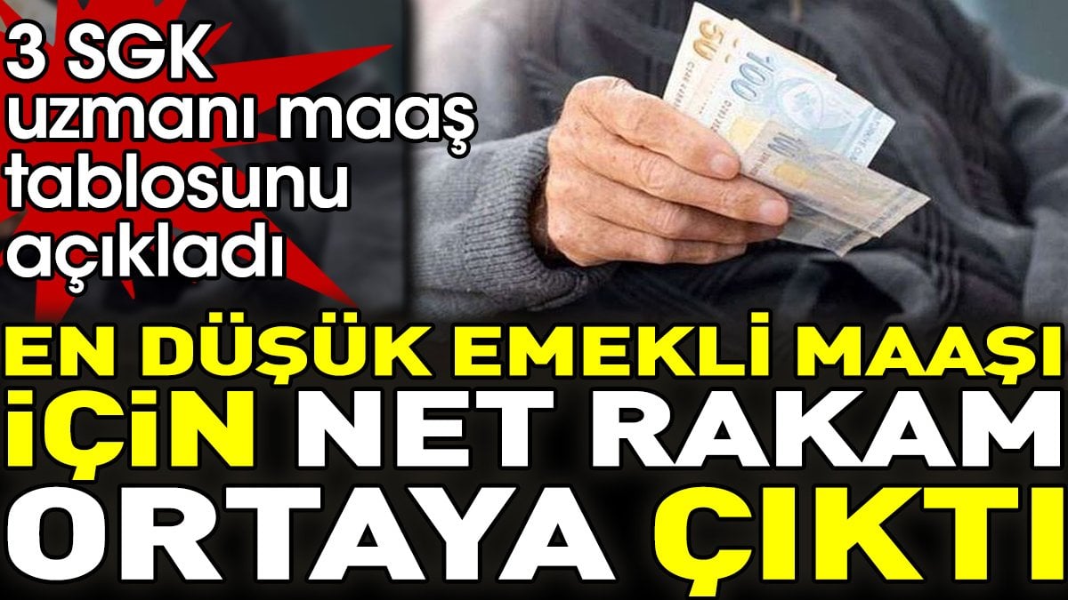 En düşük emekli maaşı için net rakam ortaya çıktı. 3 SGK uzmanı maaş tablosunu açıkladı