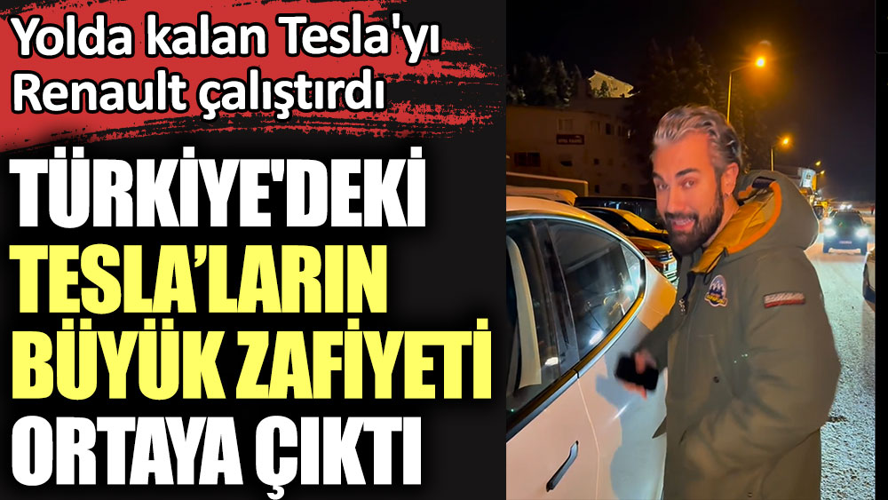 Türkiye'deki Tesla'ların büyük zafiyeti ortaya çıktı. Yolda kalan Tesla'yı Reno çalıştırdı