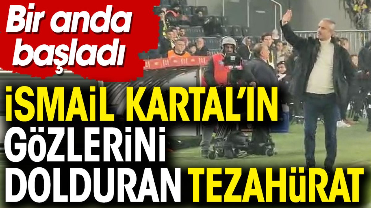 Fenerbahçe taraftarından İsmail Kartal'ın gözlerini dolduran tezahürat