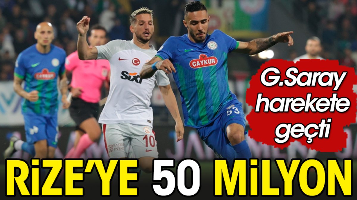 Galatasaray'dan Rizespor'a 50 milyon Lira