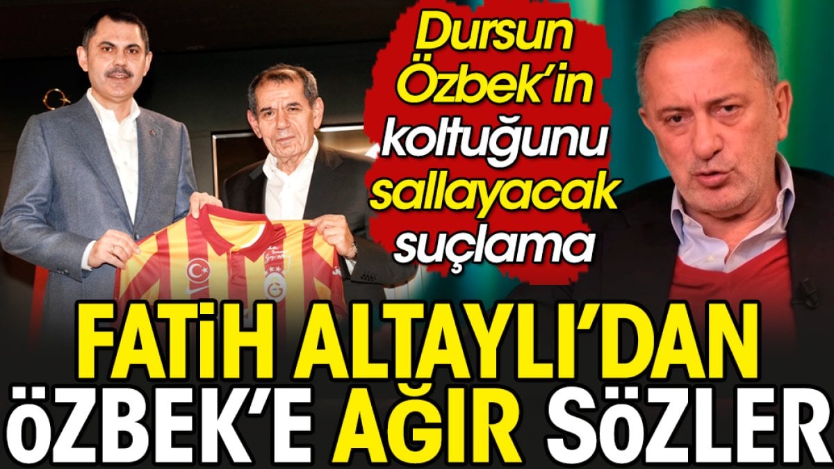 Dursun Özbek'in koltuğunu sallayacak suçlama. Fatih Altaylı verdi veriştirdi