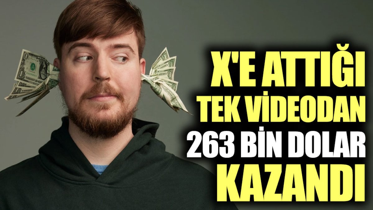 MrBeast, X'e attığı tek videodan 263 bin dolar para kazandı