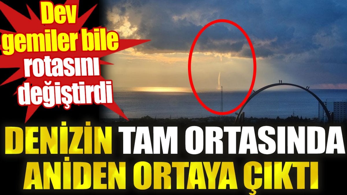 Denizin tam ortasında aniden ortaya çıktı. Dev gemiler bile rotasını değiştirdi