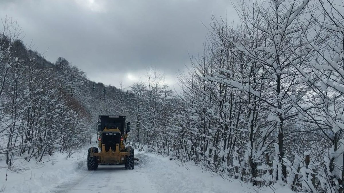 Giresun ve Rize'de 93 köy yoluna kar esareti