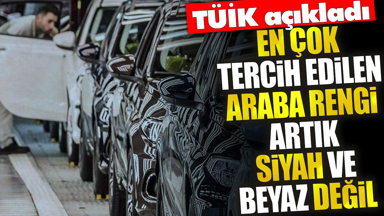 En çok tercih edilen araba rengi artık siyah ve beyaz değil. TÜİK açıkladı