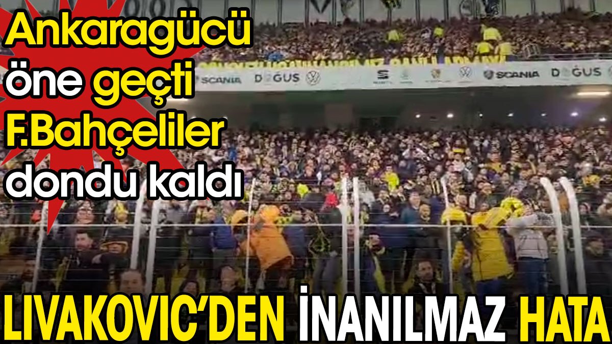 Livakovic'den inanılmaz hata. Ankaragücü attı. Fenerbahçe dondu kaldı