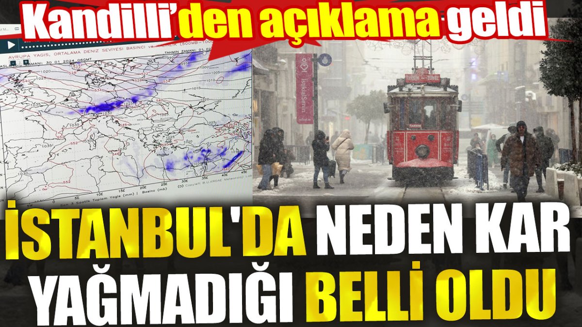 İstanbul'da neden kar yağmadığı belli oldu. Kandilli’den açıklama geldi