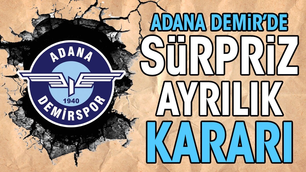 Adana Demirspor'da sürpriz ayrılık. Son maça ilk 11'de çıkmıştı gitti