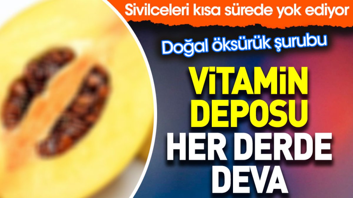 Vitamin deposu her derde deva. Sivilceleri kısa sürede yok ediyor. Doğal öksürük şurubu