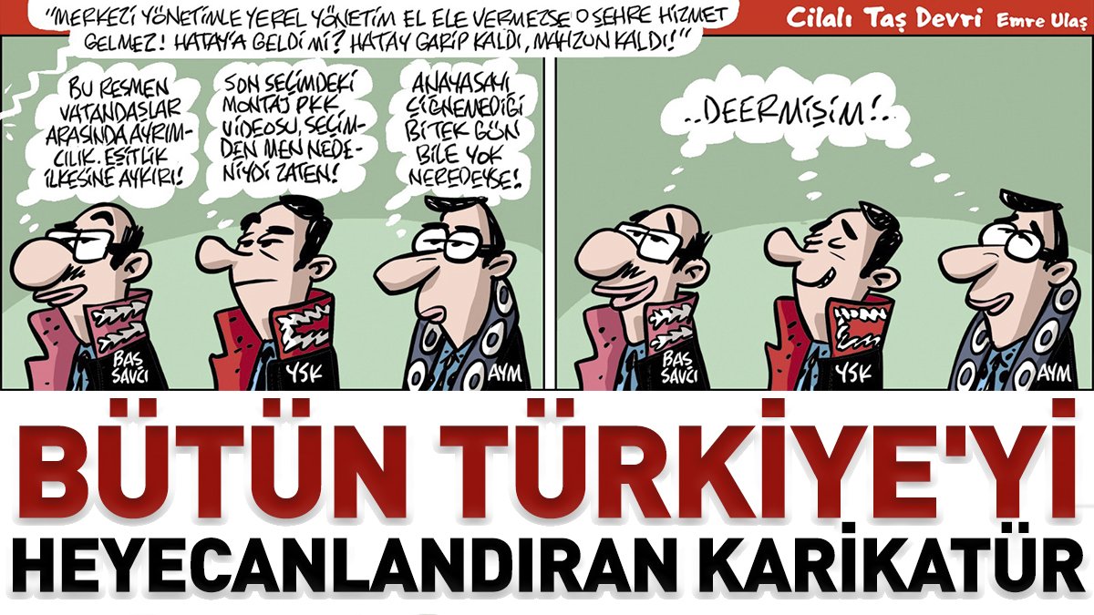 Türkiye'yi heyecanlandıran karikatür. Sonrası fos çıktı. Emre Ulaş çizdi