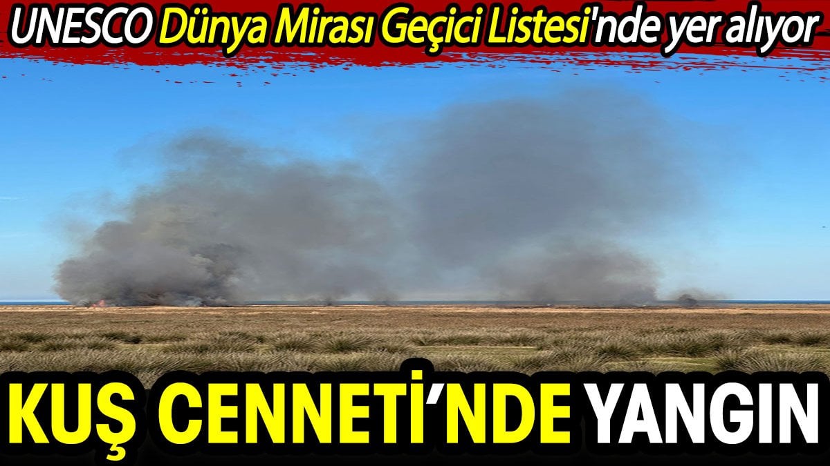 Kuş Cenneti'nde yangın. UNESCO Dünya Mirası Geçici Listesi'nde yer alıyor