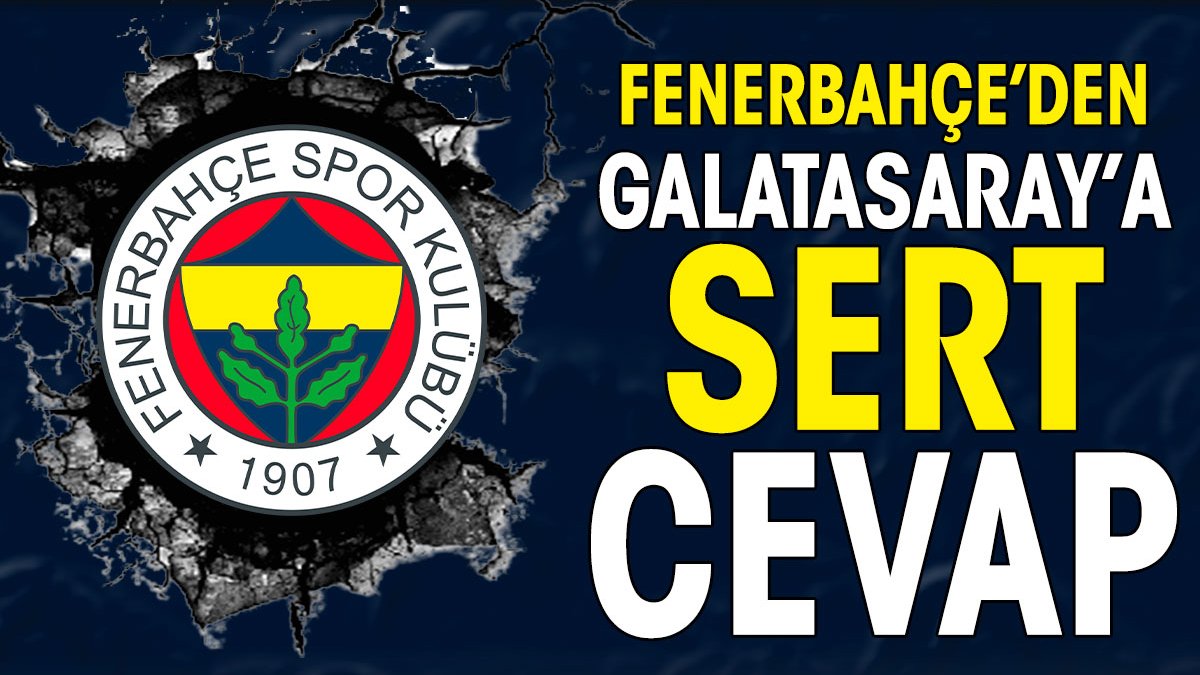 Fenerbahçe'den Galatasaray'a çok sert 'kör hakem' cevabı