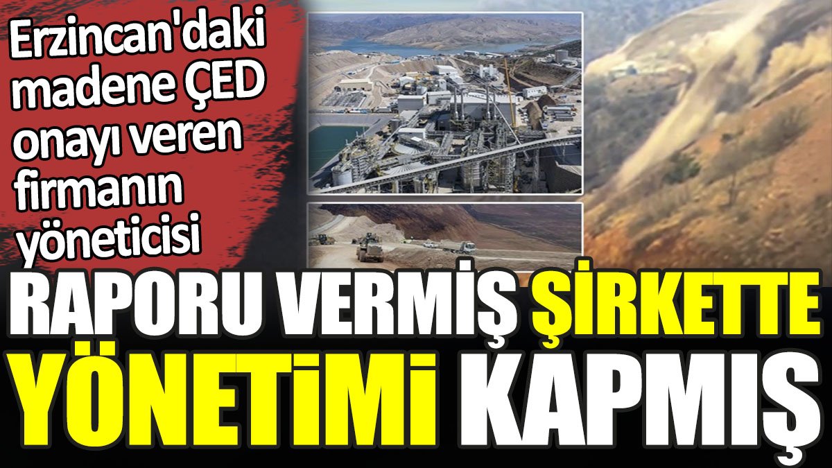 Erzincan'daki madene ÇED onayı veren firmanın yöneticisi raporu vermiş şirkette yönetimi kapmış