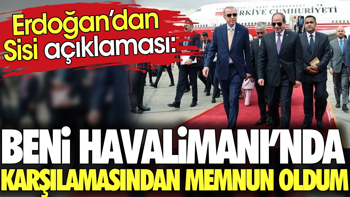 Erdoğan'dan Sisi açıklaması. 'Beni havalimanında karşılamasından memnun oldum'