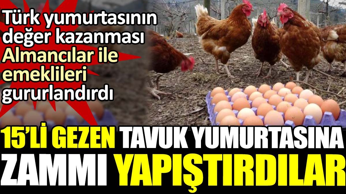 15'li gezen tavuk yumurtasına zammı yapıştırdılar. Türk yumurtasının değer kazanması Almancılar ile emeklileri gururlandırdı