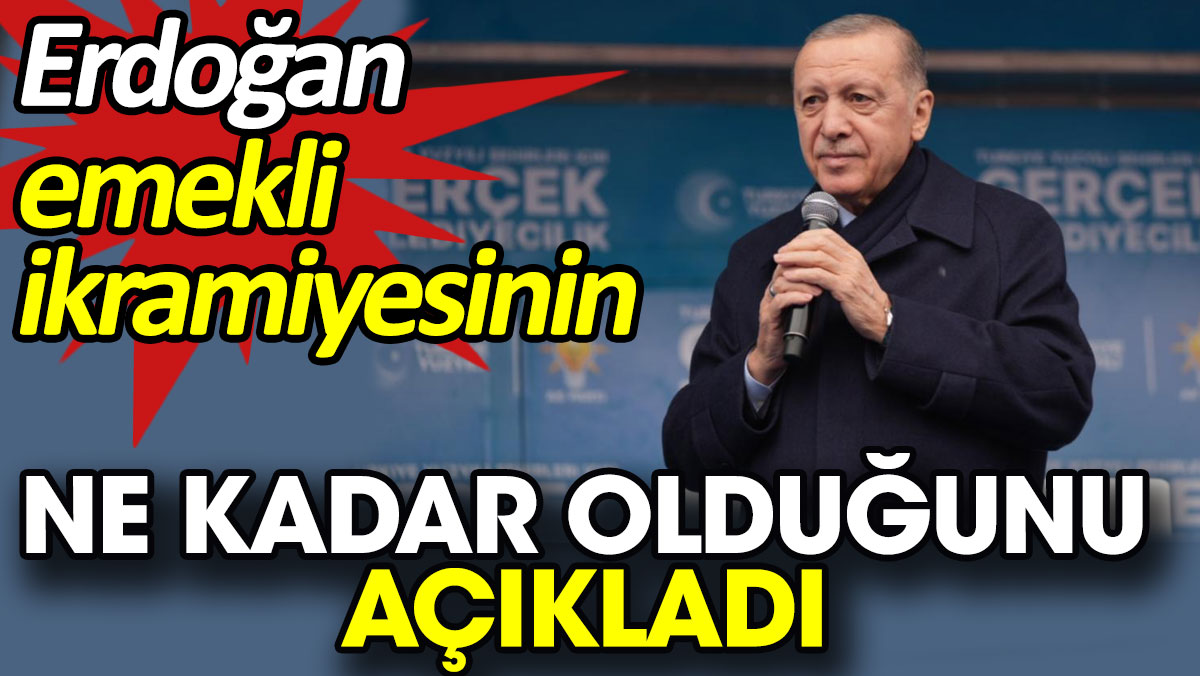 Erdoğan emekli ikramiyesinin ne kadar olduğunu açıkladı