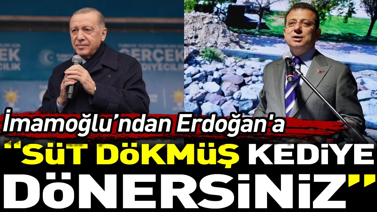 İmamoğlu’ndan Erdoğan'a ‘Süt dökmüş kediye dönersiniz’
