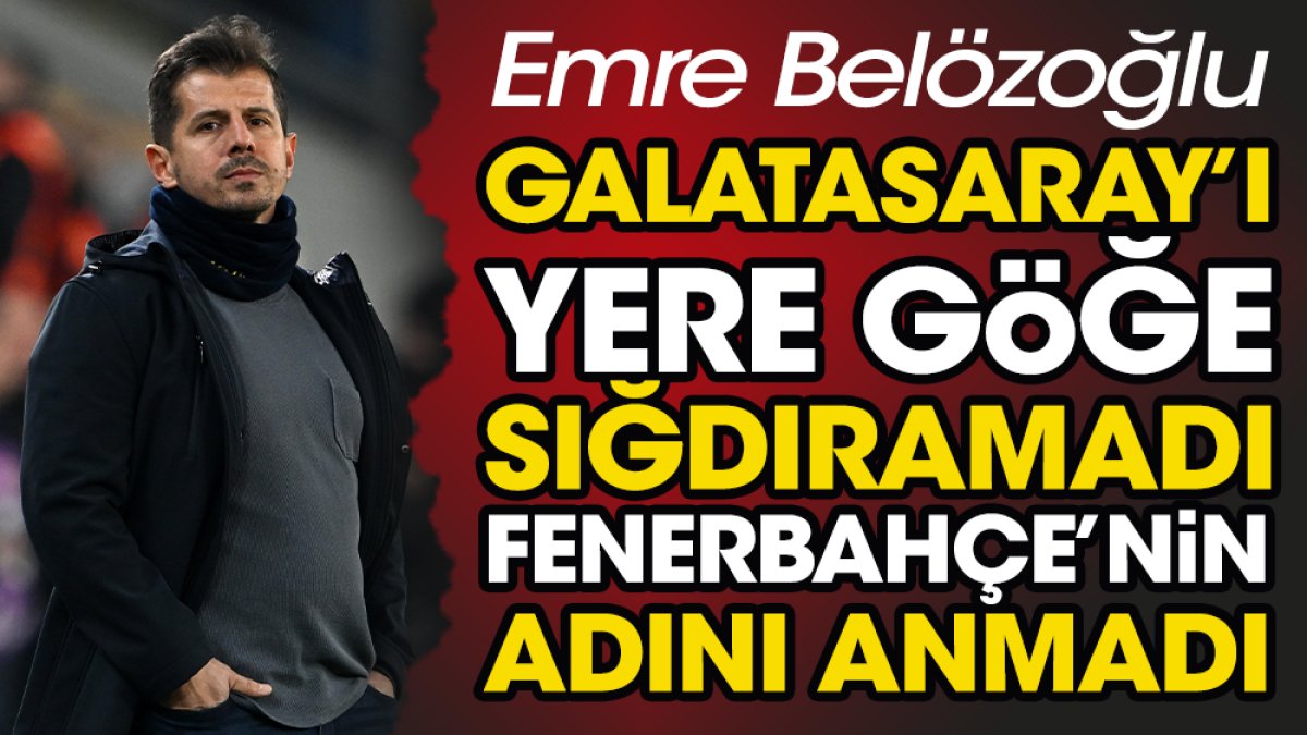 Emre Belözoğlu Galatasaray'ı yere göğe sığdıramadı Fenerbahçe'nin adını anmadı