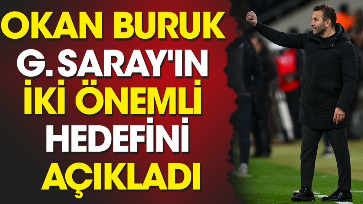 Okan Buruk Galatasaray'ın iki önemli hedefini açıkladı