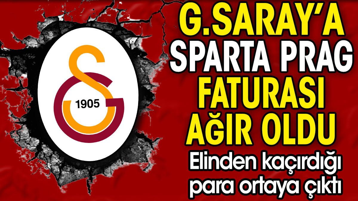 Galatasaray'a Sparta Prag yenilgisinin faturası ağır oldu. Elinden kaçırdığı para ortaya çıktı