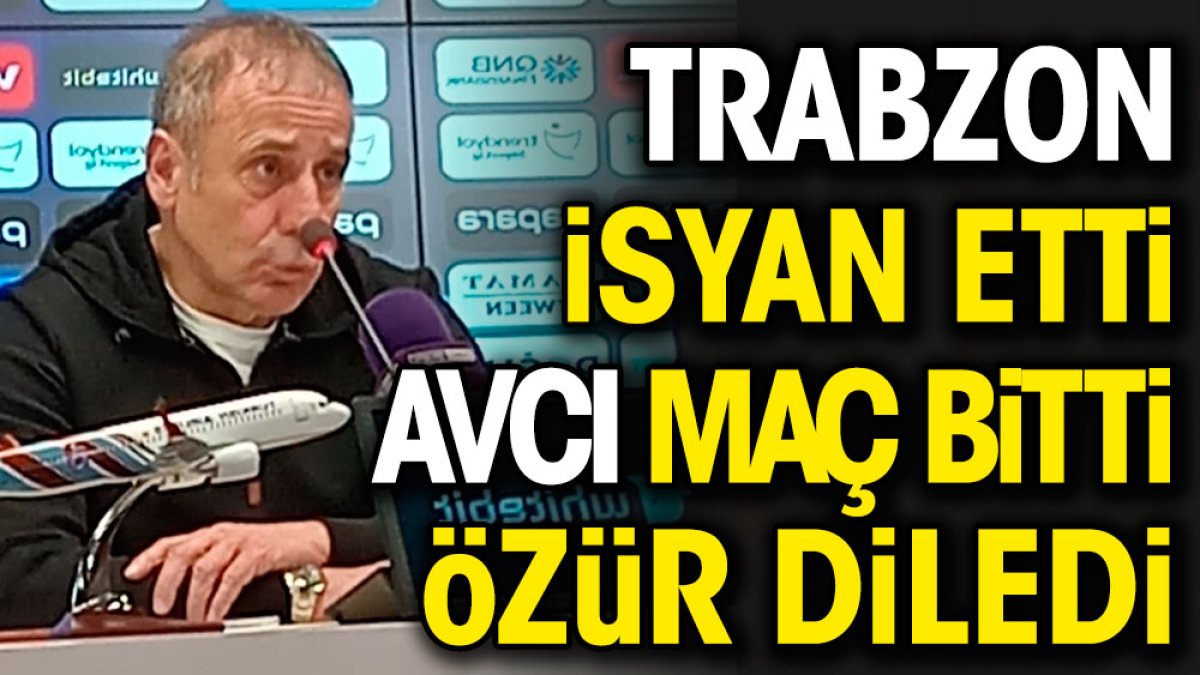 Trabzon hakeme isyan etti Abdullah Avcı tam tersi özür diledi