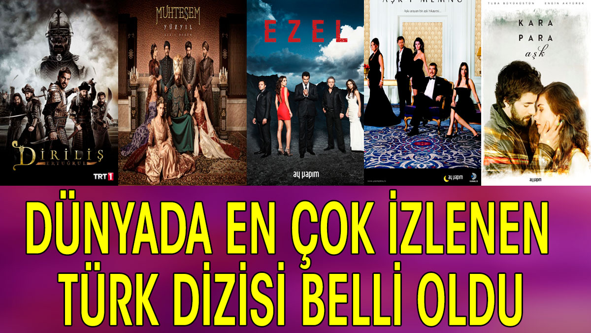 Dünyada en çok izlenen Türk dizileri belli oldu. İşte ilk 6
