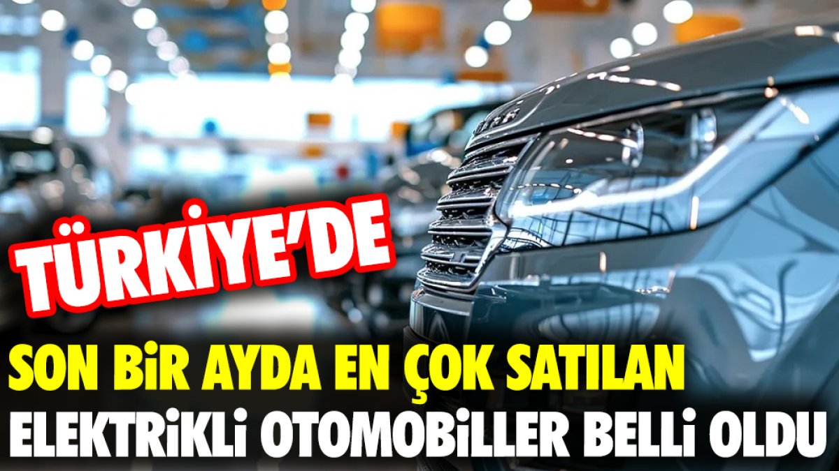 Türkiye'de son bir ayda en çok satılan elektrikli otomobiller belli oldu