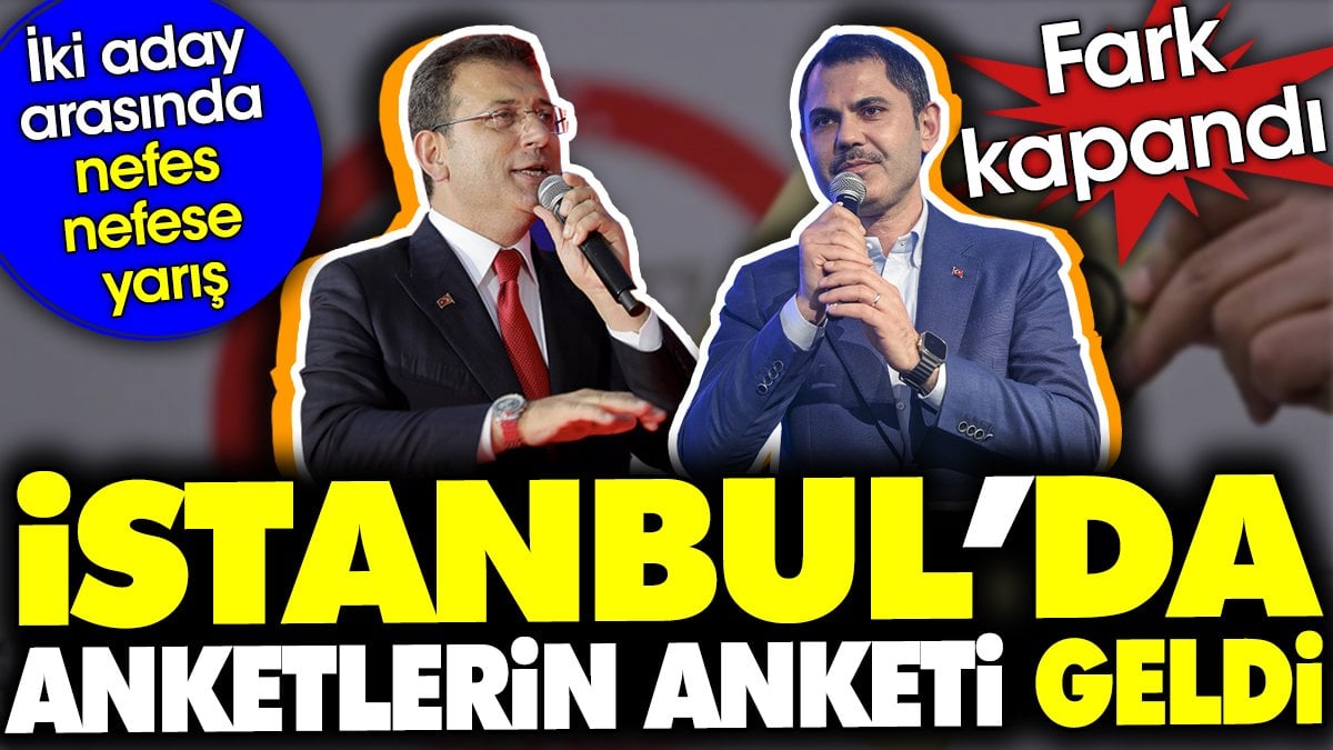 İstanbul'da anketlerin anketi geldi. iki aday arasında nefes nefese yarış. Fark kapandı