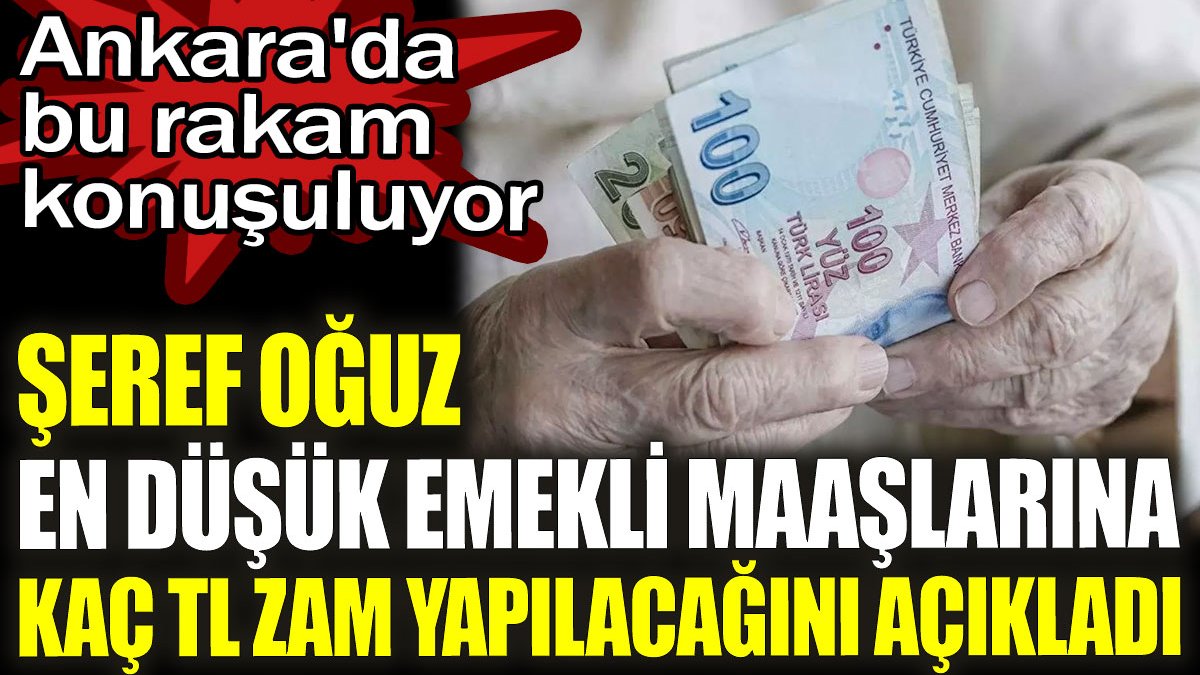 Şeref Oğuz en düşük emekli maaşlarına kaç TL zam yapılacağını açıkladı. Ankara'da bu rakam konuşuluyor