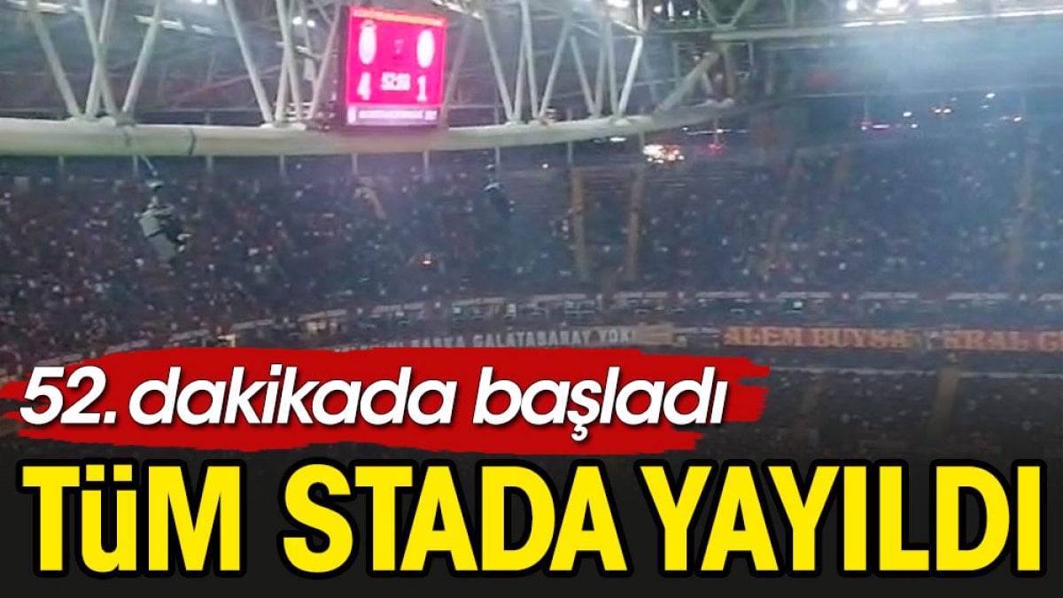 Elli ikinci dakikada bir anda aynı tezahürat başladı