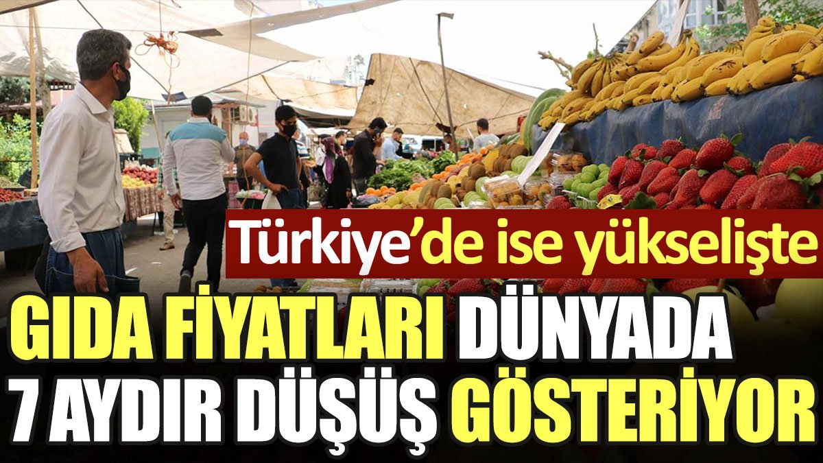 Gıda fiyatları aylardır dünya genelinde düşerken Türkiye'de ise yükseliyor