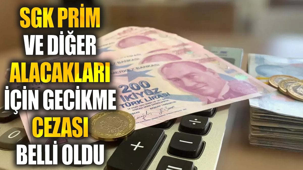 SGK prim ve diğer alacakları için gecikme cezası belli oldu