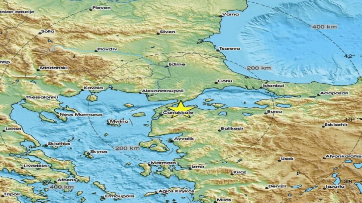 Çanakkale'de deprem