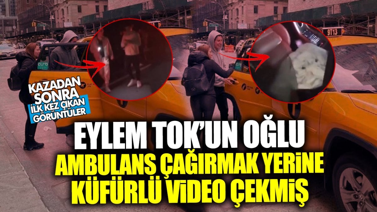 Eylem Tok’un oğlu Timur ambulans çağırmak yerine küfürlü video çekmiş! Kazadan sonra ilk kez ortaya çıkan görüntüler