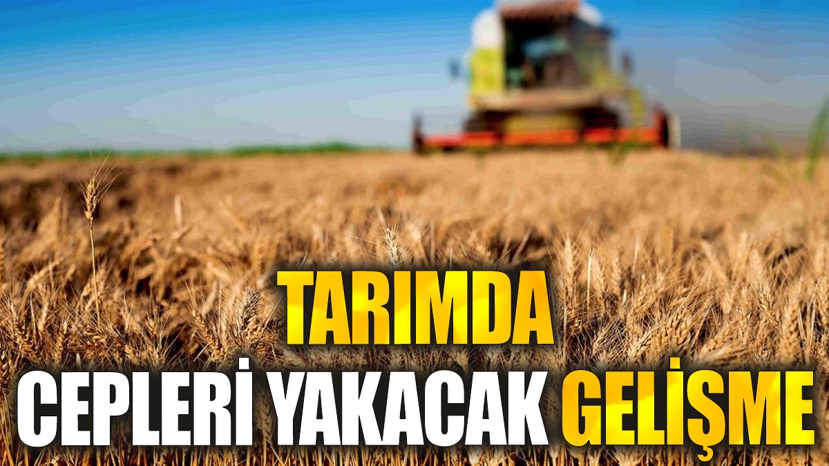 Tarımda cepleri yakacak gelişme