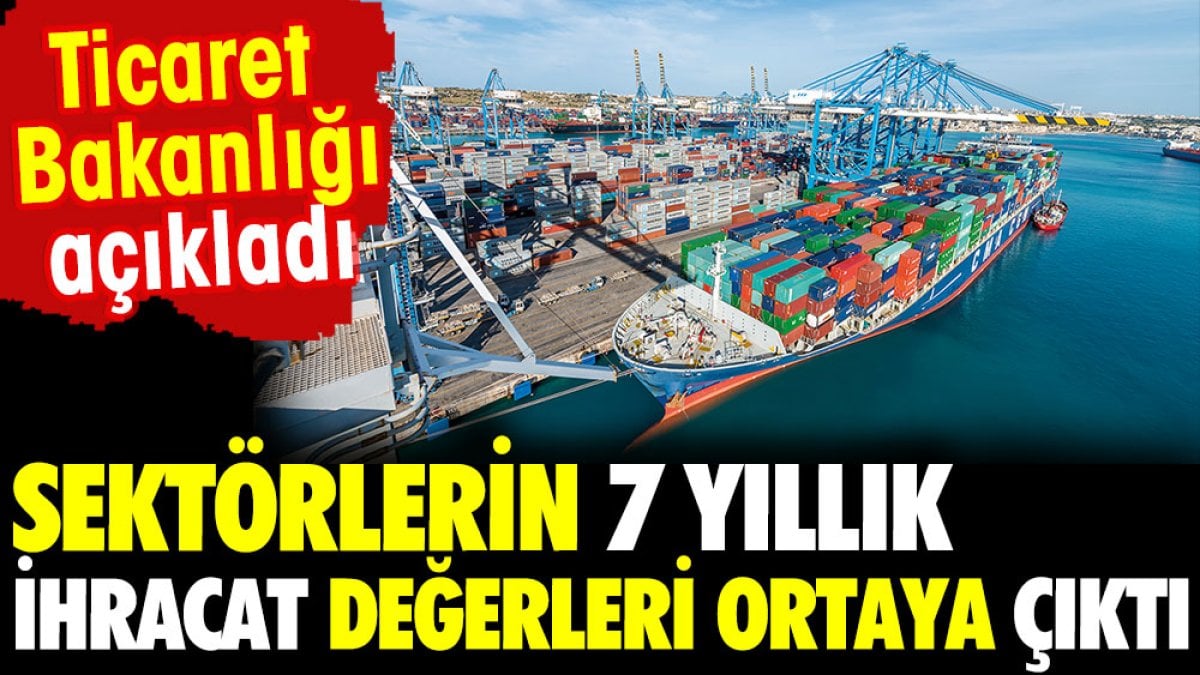 Ticaret Bakanlığı açıkladı. Sektörlerin 7 yıllık ihracat değerleri ortaya çıktı