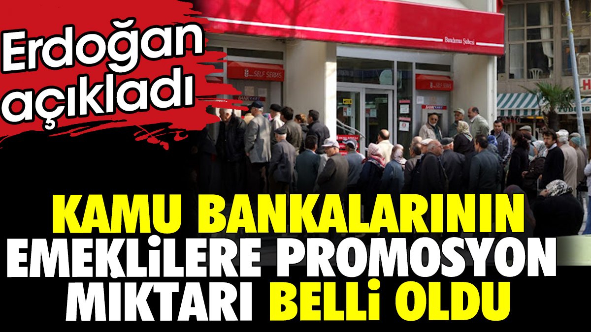 Erdoğan açıkladı. Kamu bankalarının emeklilere promosyon miktarı belli oldu