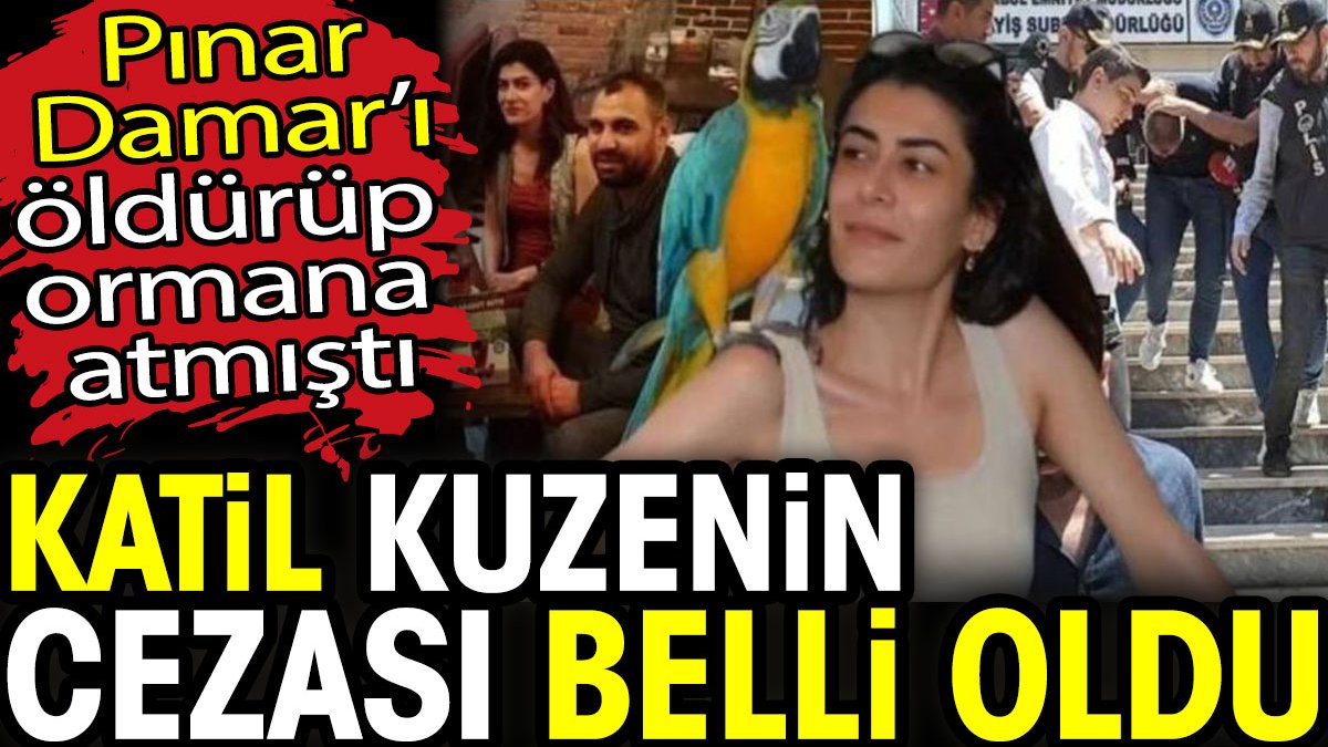 Katil kuzenin cezası belli oldu. Pınar Damar’ı öldürüp ormana atmıştı