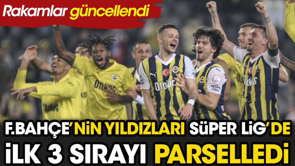 Süper Lig'de rakamlar güncellendi gerçek ortaya çıktı. Fenerbahçeli yıldızlar ilk 3 sırayı parselledi