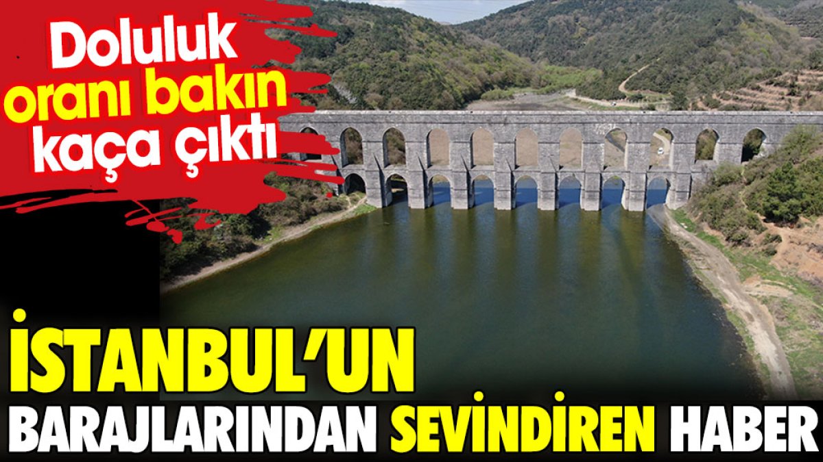 İstanbul  barajlarından sevindiren haber. Doluluk oranı bakın kaça çıktı