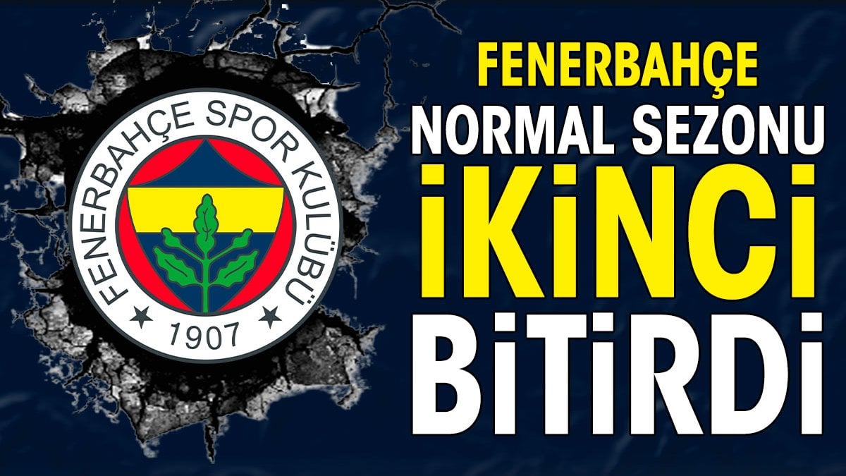 Fenerbahçe ligi ikinci bitirdi