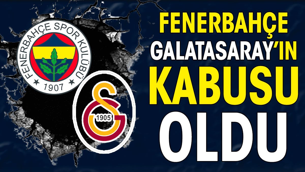 Fenerbahçe Galatasaray'ın kabusu oldu. Ezeli rekabette çıldırtan istatistik