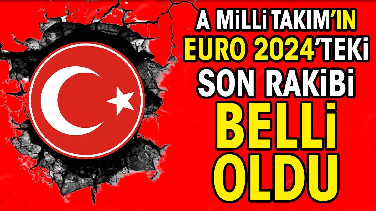 A Milli Takım'ın EURO 2024'teki son rakibi belli oldu