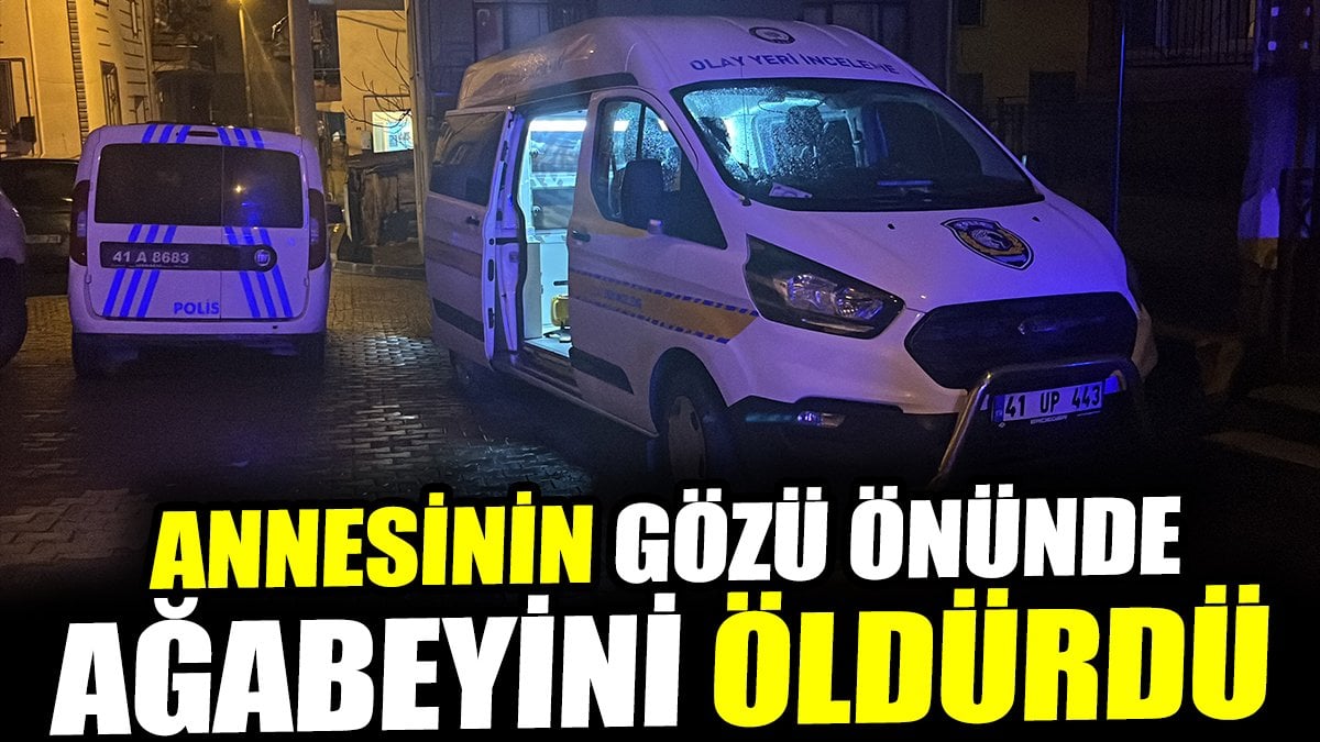 Kocaeli'de annesinin gözü önünde ağabeyini öldürdü