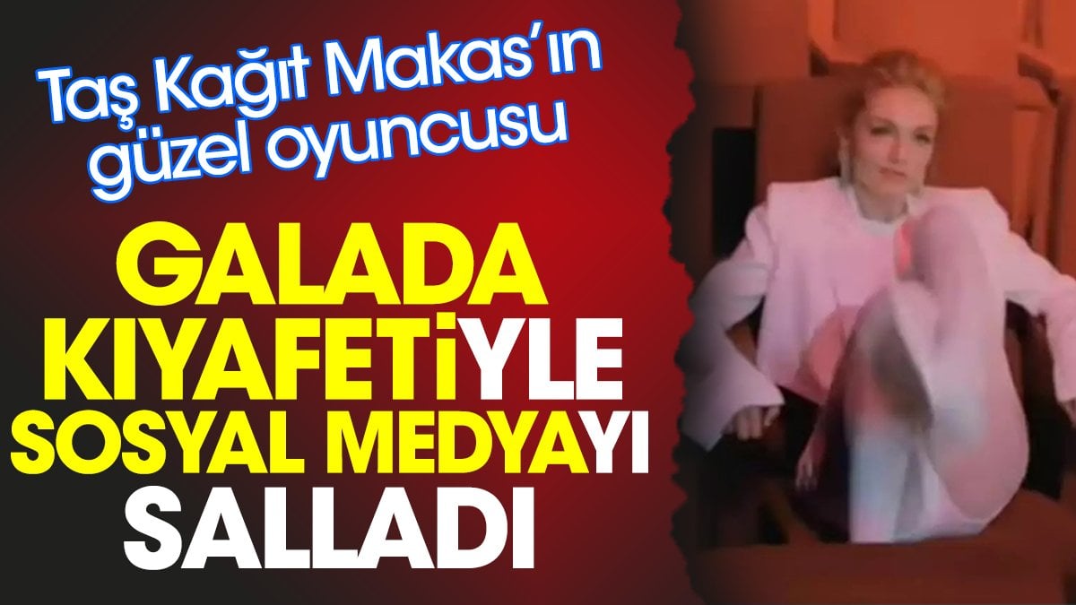 Galada beyaz elbise giydi olay oldu