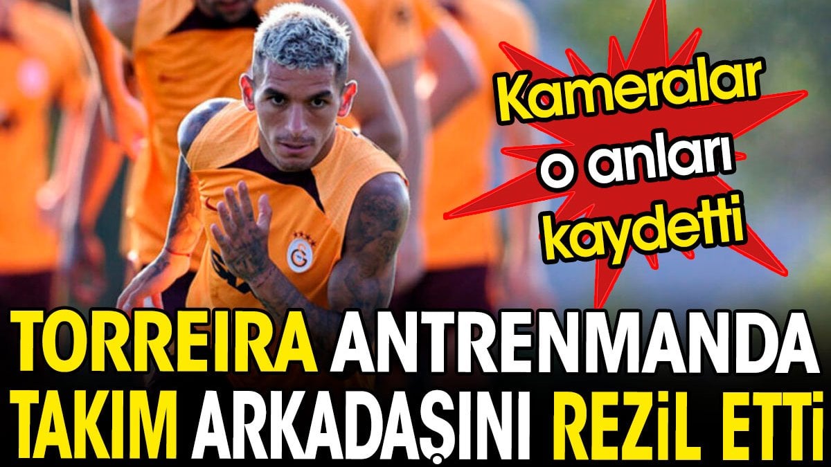 Torreira takım arkadaşını antrenmanda rezil etti. Kameralar o anları kaydetti