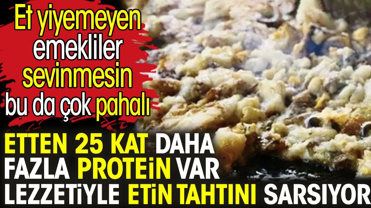 Etten 25 kat daha fazla protein var. Lezzetiyle etin önüne geçiyor. Et yiyemeyen emekliler sevinmesin bu da çok pahalı