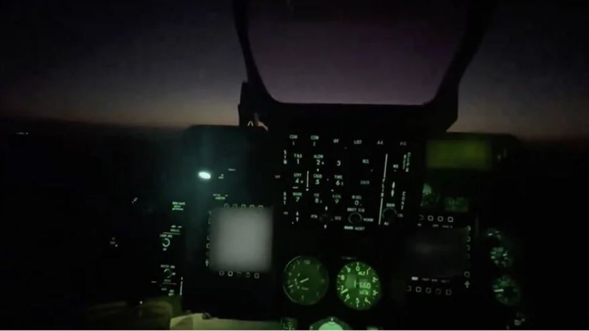 MSB F-16'nın gece uçuşu görüntülerini paylaştı
